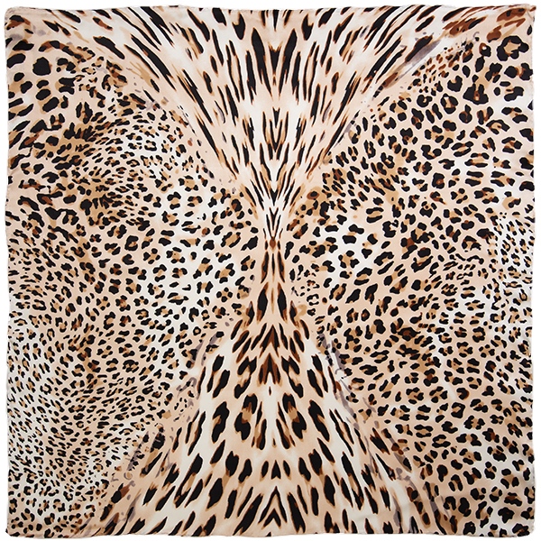 #5 Leopard copy Leopard #5 Charmeuse Silk Scarf - Image 1