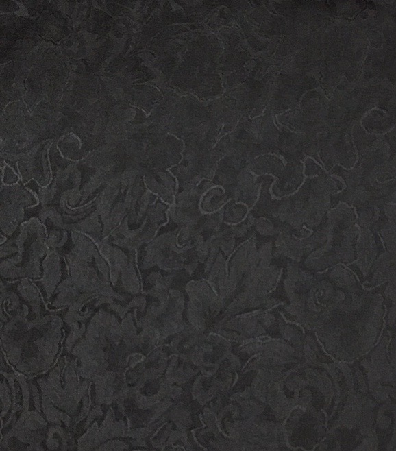 Black Black Jacquard Silk Scarf - Image 1