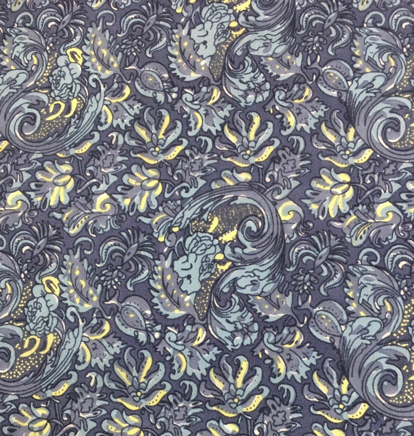 Blue #8 Blue #8 Frontier Calico Silk Scarf - Image 1