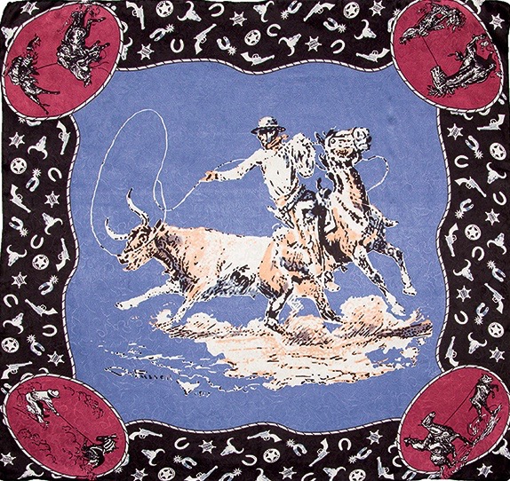 CM Russel Slate Blue 2 CM Russel Slate Blue Limited Edition Silk Scarf - Image 1
