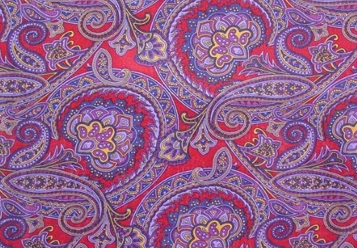 Calico1 2 Paisley #1 Frontier Calico Silk Scarf - Image 1