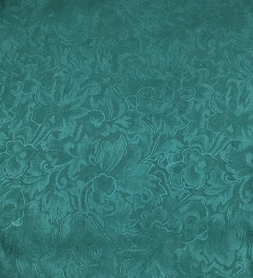 IMG_6083 Teal Jacquard Silk Scarf - Image 1