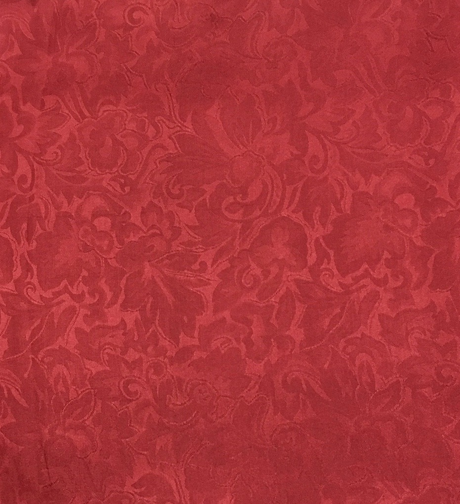 IMG_6095 Red Jacquard Silk Scarf - Image 1