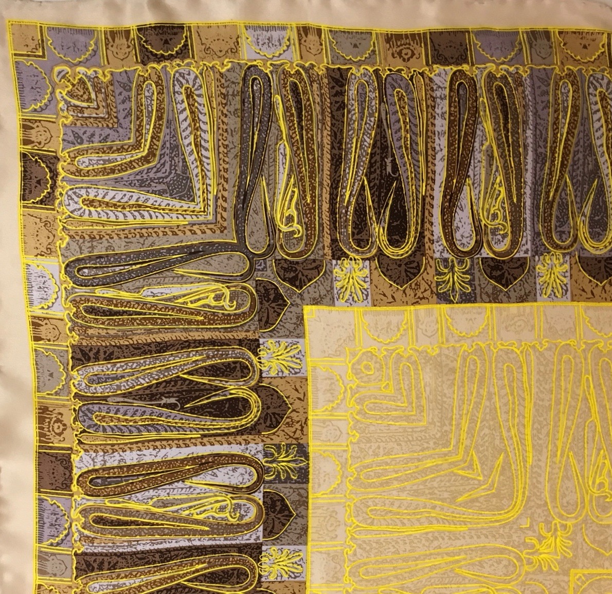 IMG_6239 Brown #6 Satin Silk Scarf - Image 1