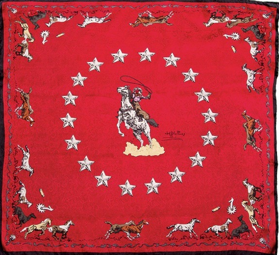 Mustang Red 2 Red Mustang Limited Edition Silk Scarf - Image 1