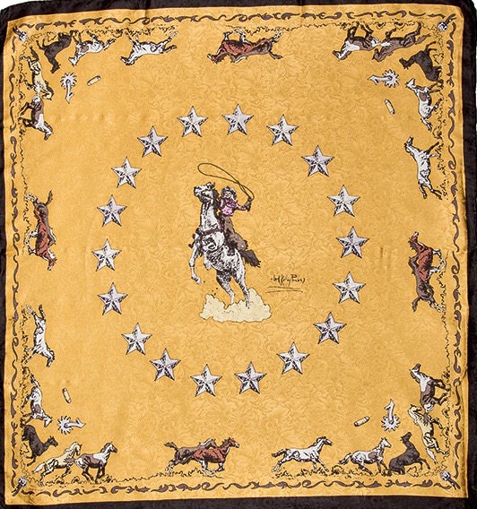 Mustang Tan 2 Tan Mustang Limited Edition Silk Scarf - Image 1