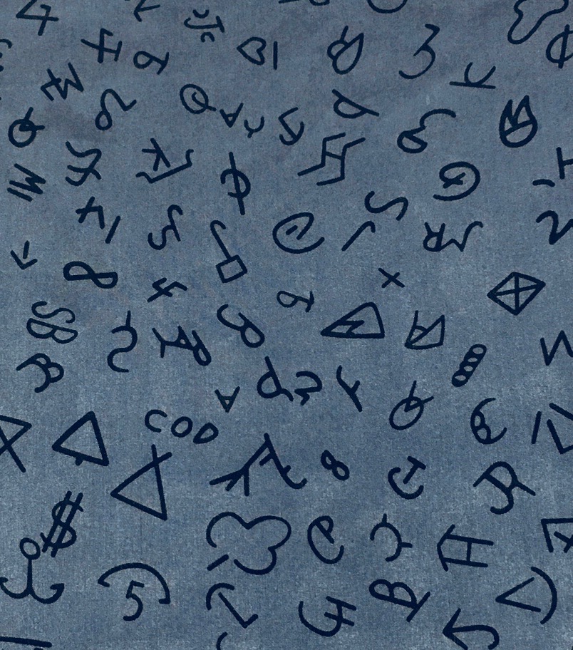 Navy Navy Brand Silk Scarf - Image 1