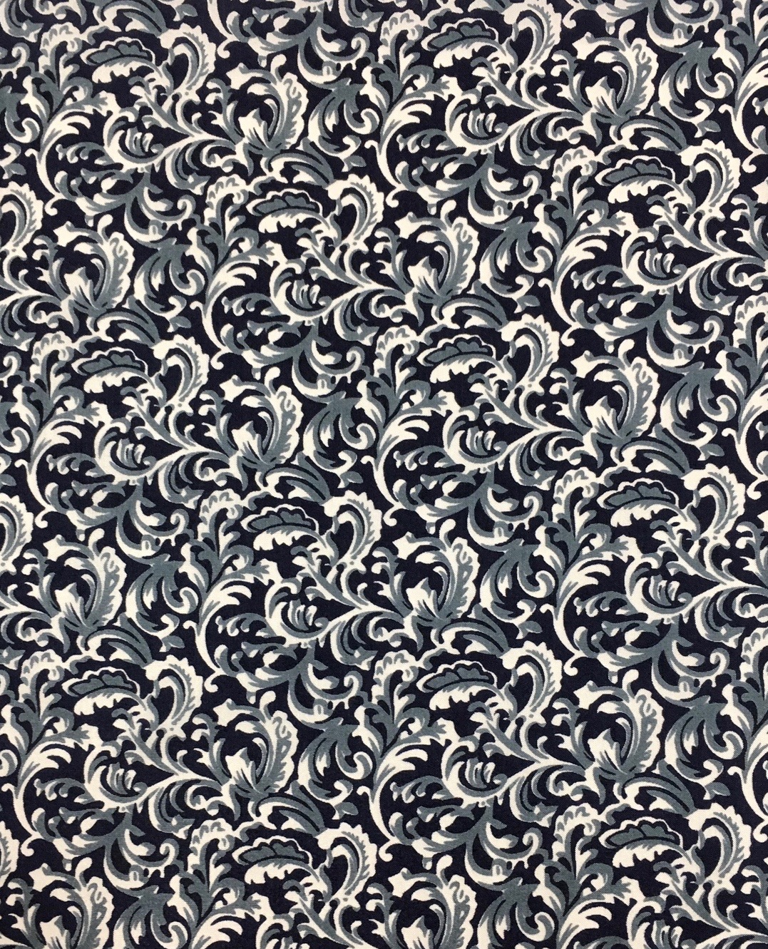 Navy #7 Navy # 7 Frontier Calico Silk Scarf - Image 1