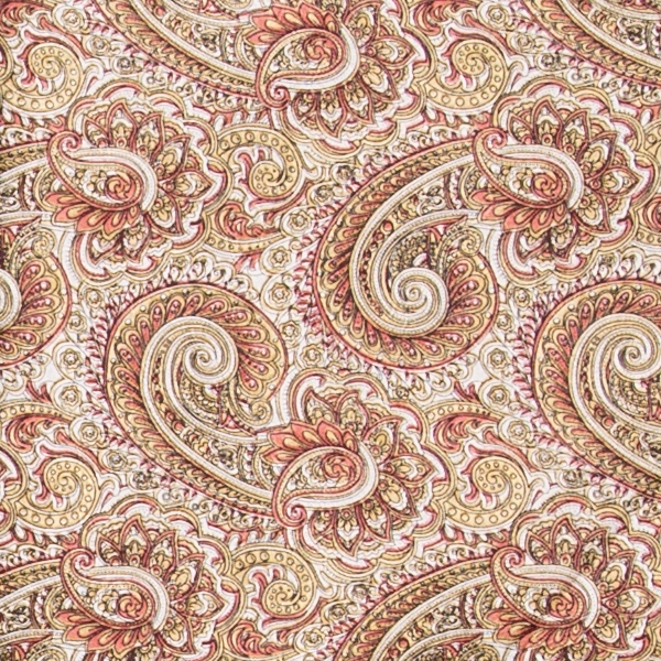 Paisley Brass & Bronze Brass and Bronze Paisley Jacquard Silk Scarf - Image 1