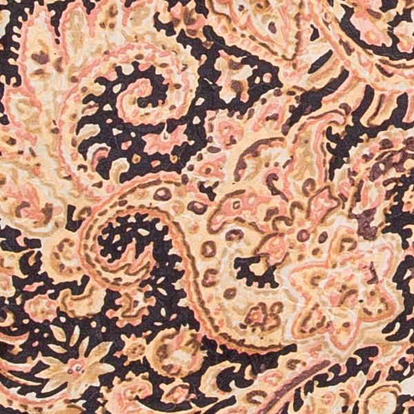 Paisley Gold & Black Gold and Black Paisley Jacquard Silk Scarf - Image 1