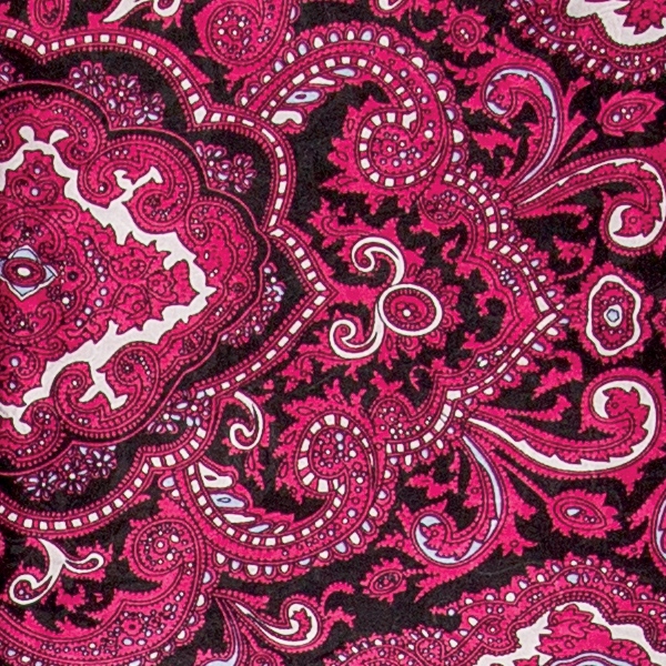 Paisley Red & Black Red and Black Paisley Jacquard Silk Scarf - Image 1