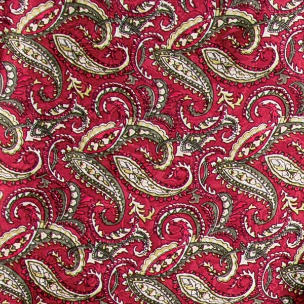 Paisley Wine & Olive Wine and Olive Paisley Jacquard Silk Scarf - Image 1
