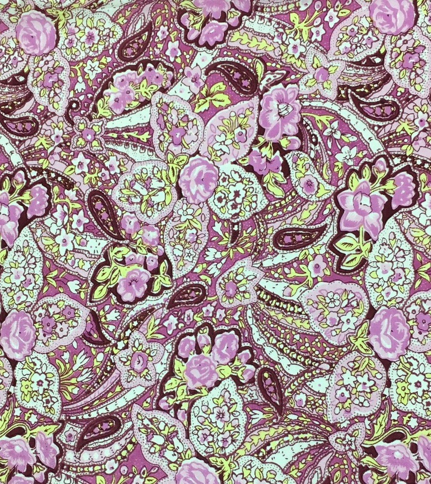 Pink Paisley Pink Paisley Frontier Calico Silk Scarf - Image 1