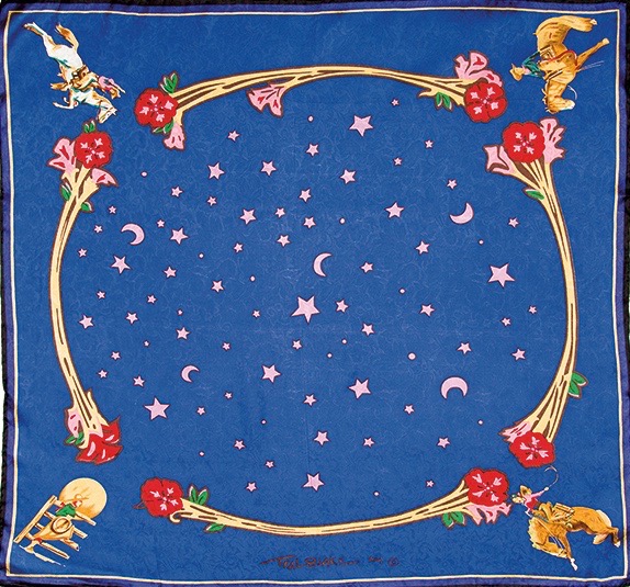 Rodeo Girls Blue 2 Blue Rodeo Girls Limited Edition Silk Scarf - Image 1