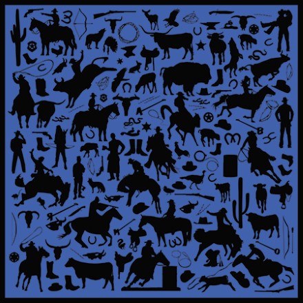 Royal Cowboy Silhouette Jacquard Silk Scarf