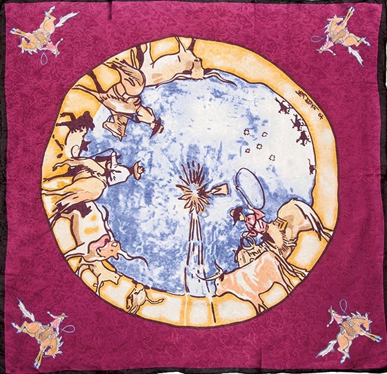 Windmill Raspberry 2 Raspberry Windmill Limited Edition Silk Scarf - Image 1