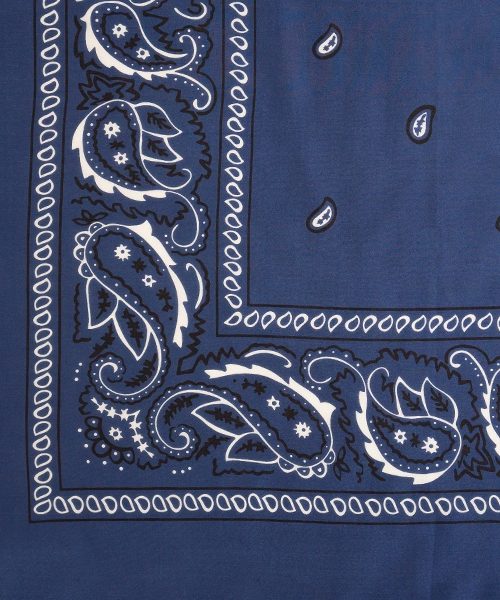 Navy Bandana Silk Scarf
