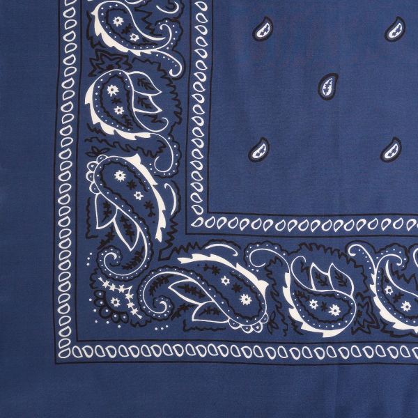 Navy Navy Bandana Silk Scarf - Image 1