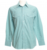 Western Shirt #1 Green  and  White - Image 2