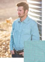 Western Shirt #1 Green  and  White