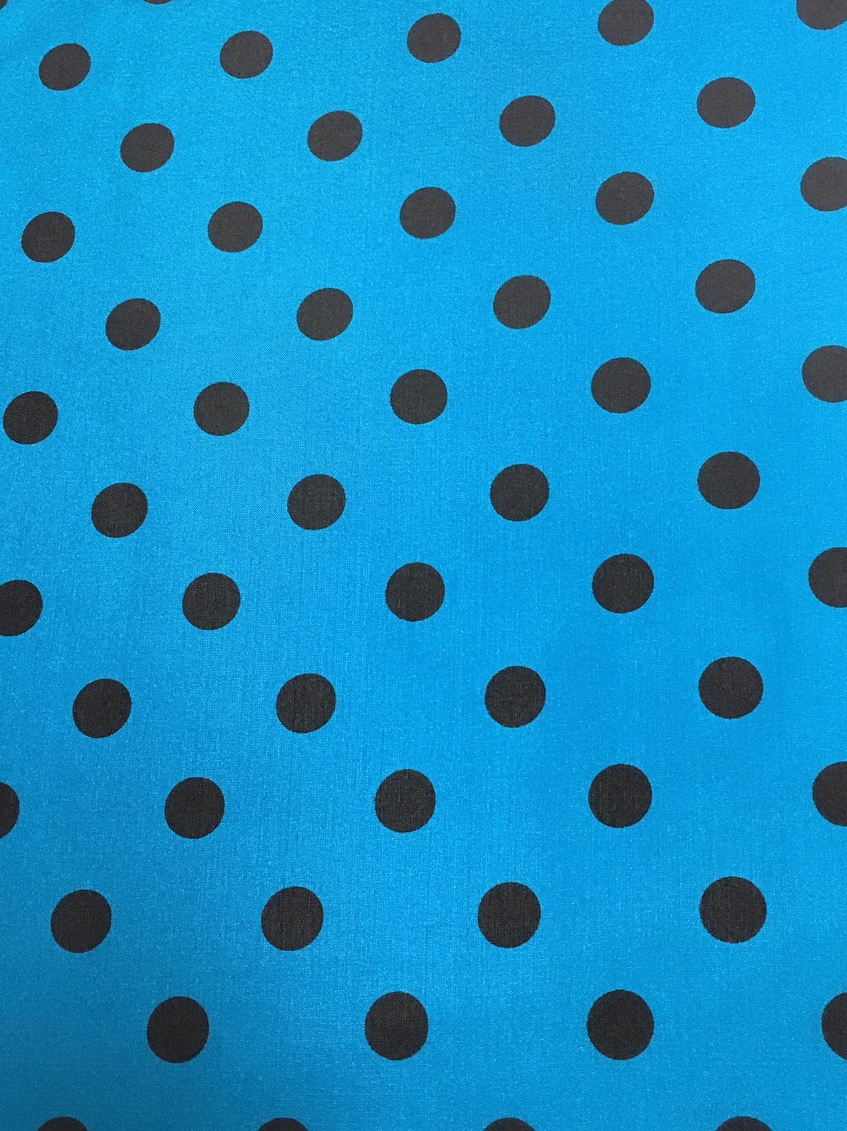 Aqua Jumbo Aqua Cowboy Jumbo Polka Dot Silk Scarf - Image 1