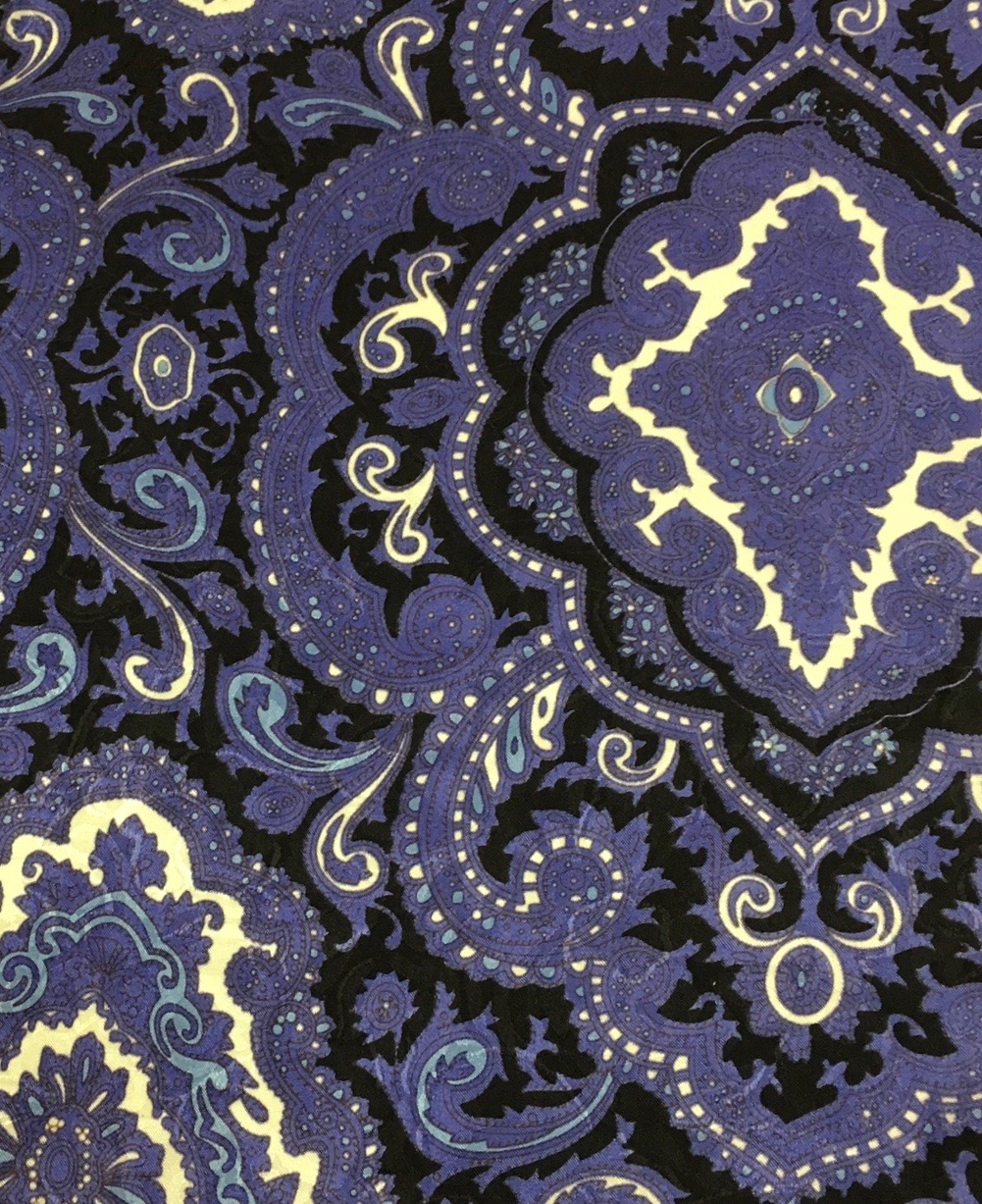 IMG_6223 Purple and Black Paisley Jacquard Silk Scarf - Image 1