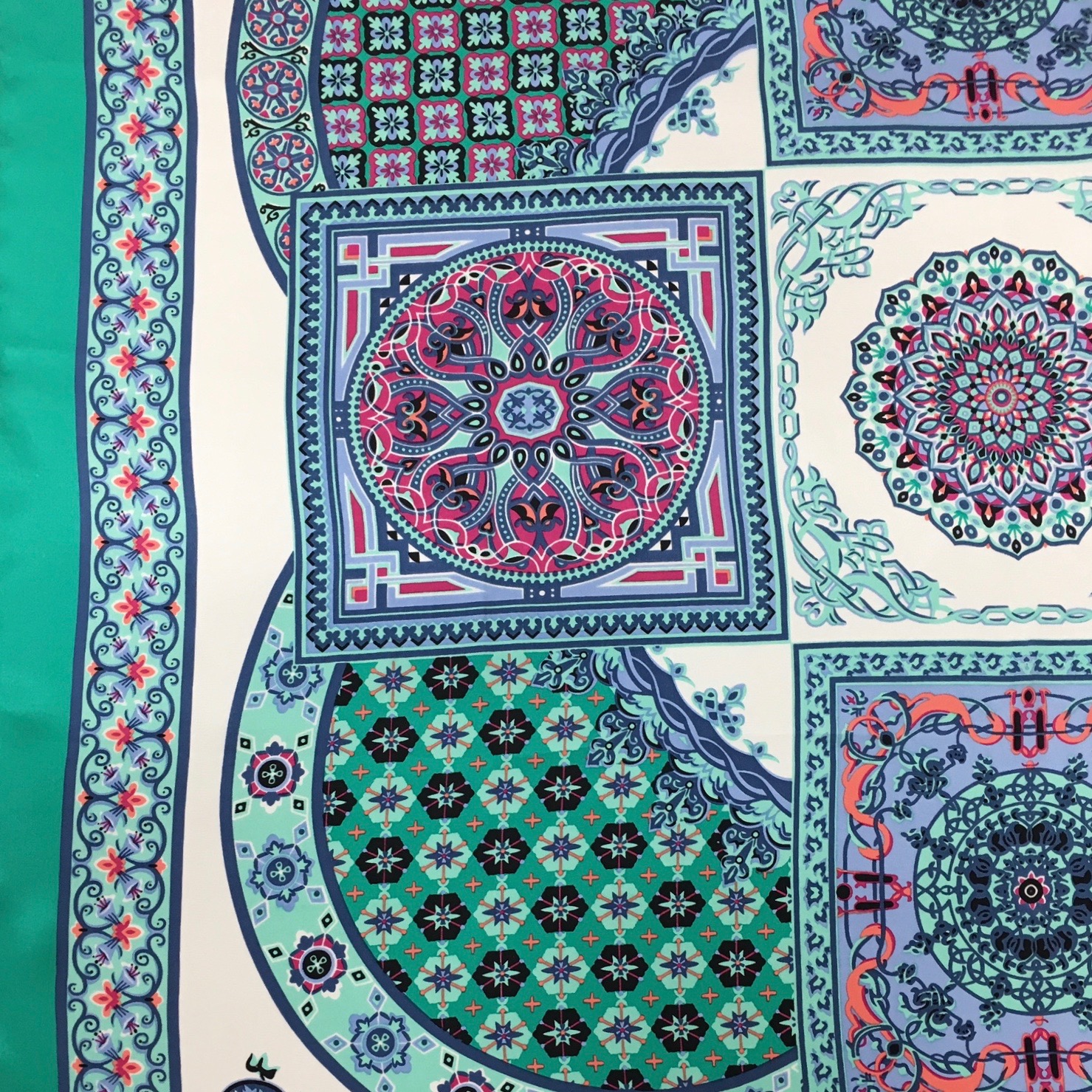IMG_6252 Taj Mahal #16 Charmeuse Silk Scarf - Image 1