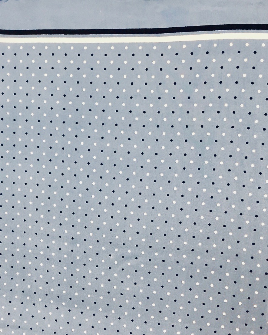 Slate Blue Slate Blue Cowboy Multi Polka Dot Silk Scarf - Image 1