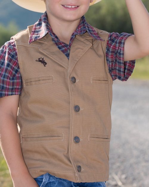 Wyoming Traders, Bronca, Canvas, Vest, Youth, Tan