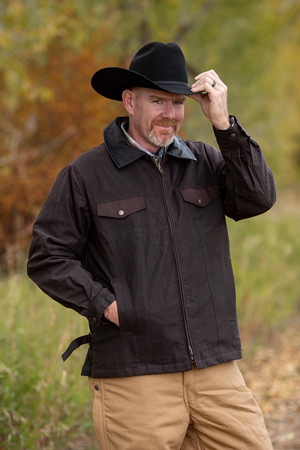 Oil Skin Coat Front Oilskin Conceal Carry Jacket - Image 1