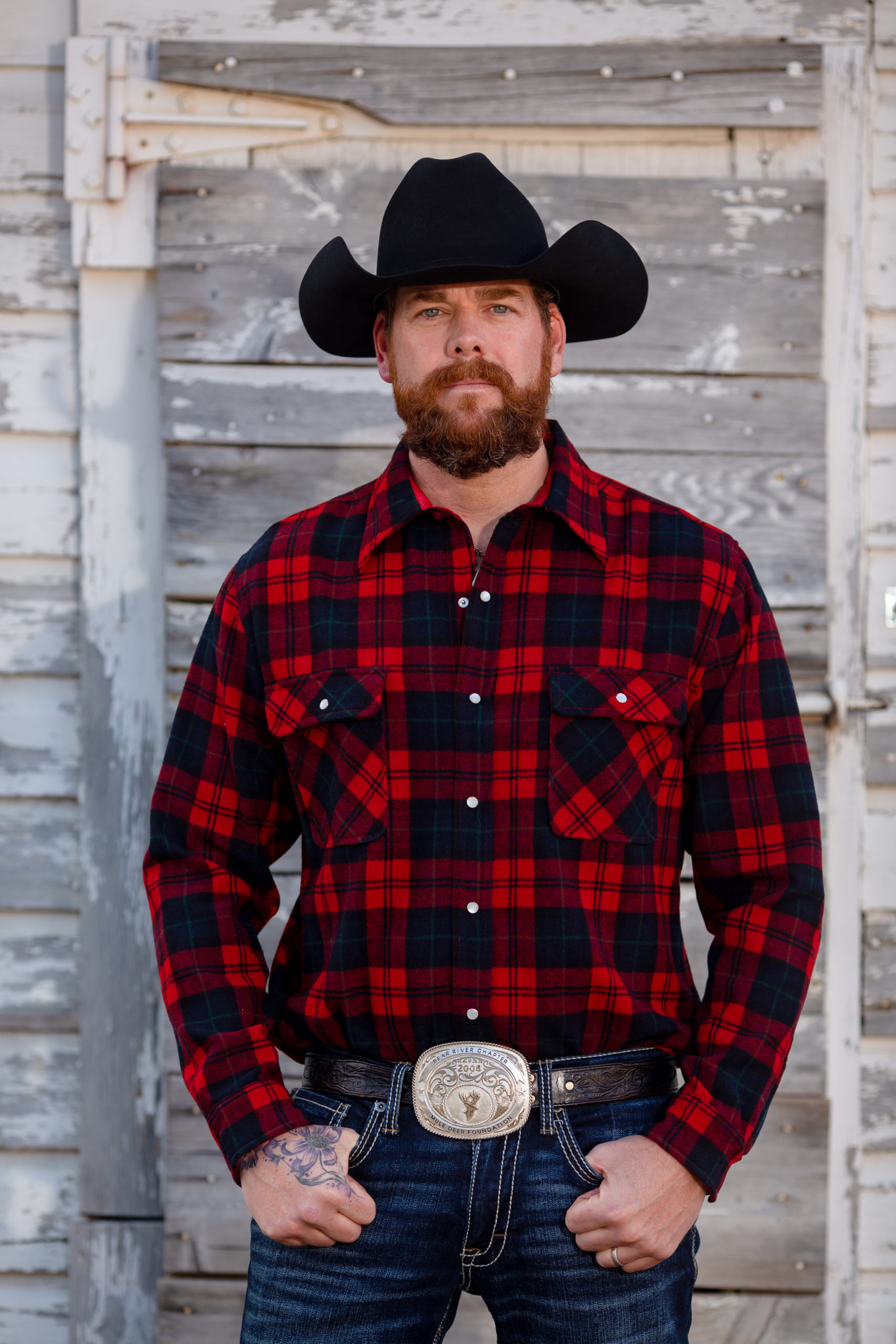 New-Plaid-scaled-1.jpg Men's Wool Shirt - Snap Front - Image 1
