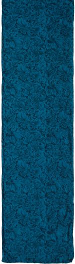 Long Baroque Silk Wild Rag Cobalt