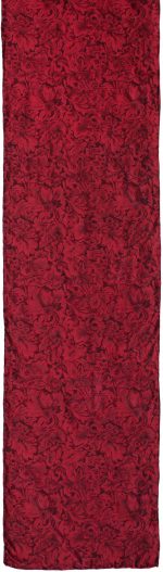 Long Baroque Silk Wild Rag Scarlet