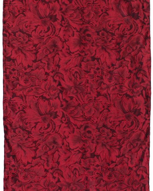 Long Baroque Silk Wild Rag Scarlet
