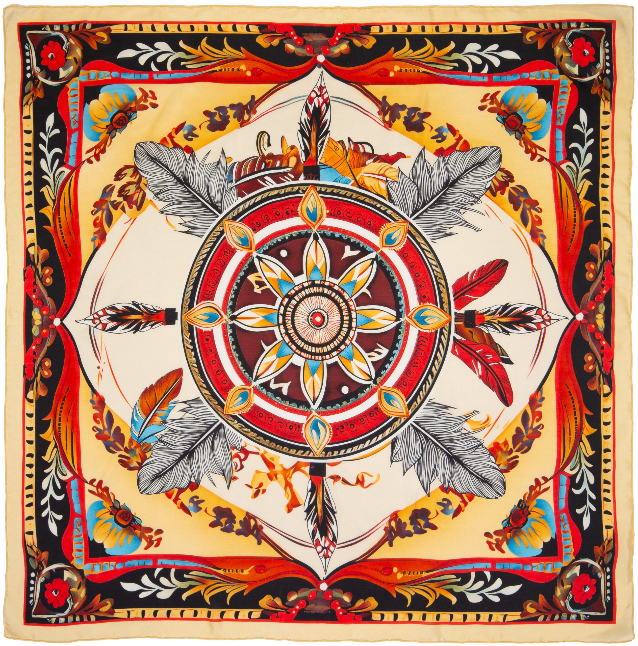 Frontier #18 Dream Catcher Silk Scarf19 #18 Dream Catcher - Image 1
