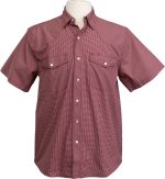 Western Short Sleeve Shirt #11 Red Check - Image 2