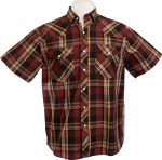 Western Short Sleeve Shirt #9 Red and Yellow - Image 2