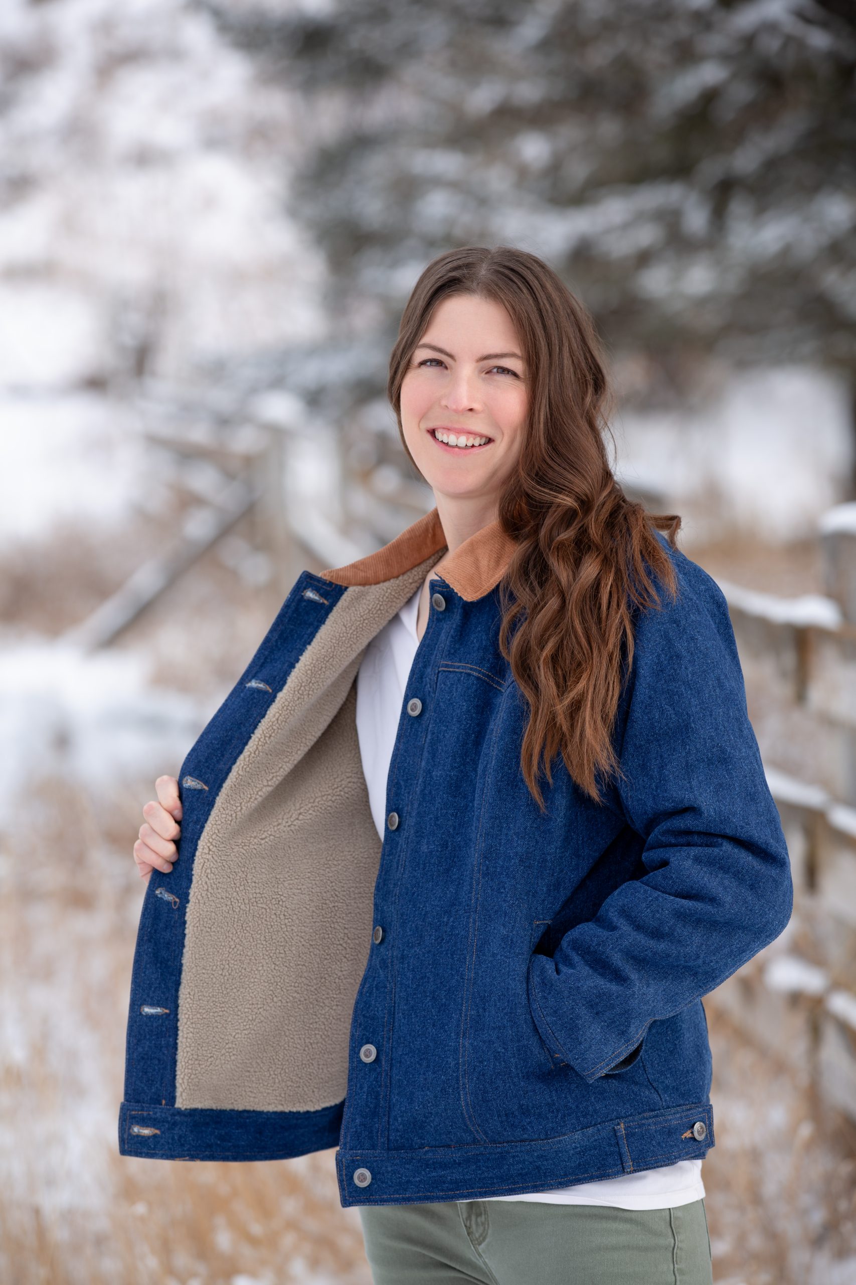 Womens Denim Lined Coat.Inside Denim Lined Coat - Image 1