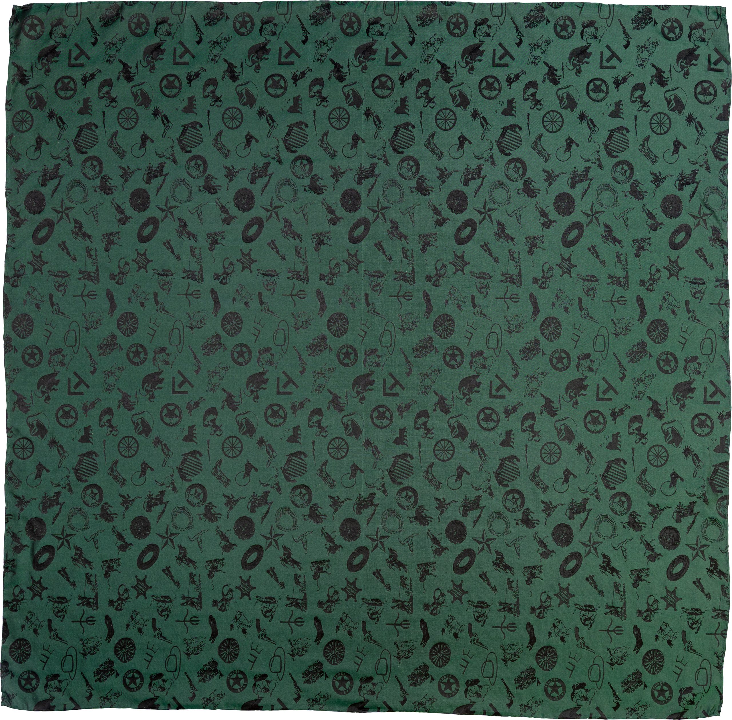 BasilBaroqueCowboyLogoScarfBack Cowboy Baroque Basil - Image 1