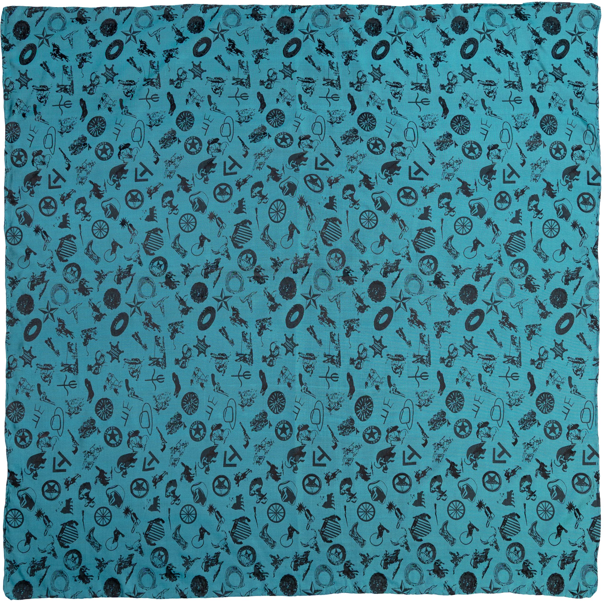 CobaltBaroqueCowboyLogoScarfFront Cowboy Baroque Cobalt - Image 1