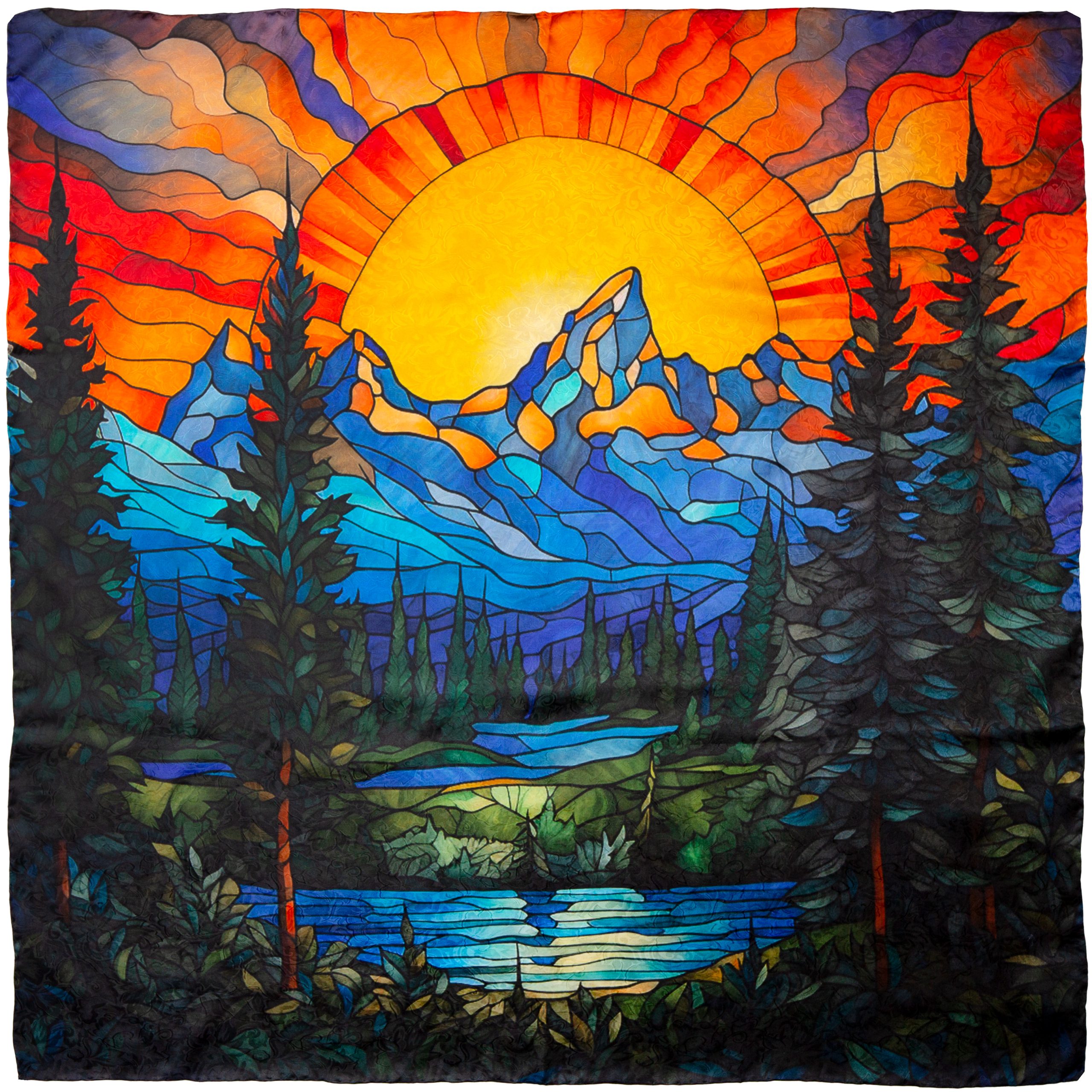 LTD Teton Burst Silk Scarf3 Teton Burst Limited Edition Silk Scarf - Image 1